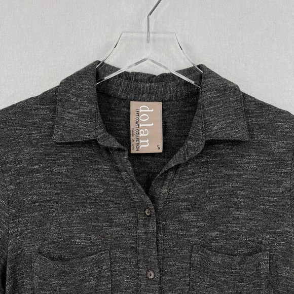 ANTHROPOLOGIE DOLAN Sarana Dress Womens Small Gray Black White Collared Belt - Picture 8 of 14